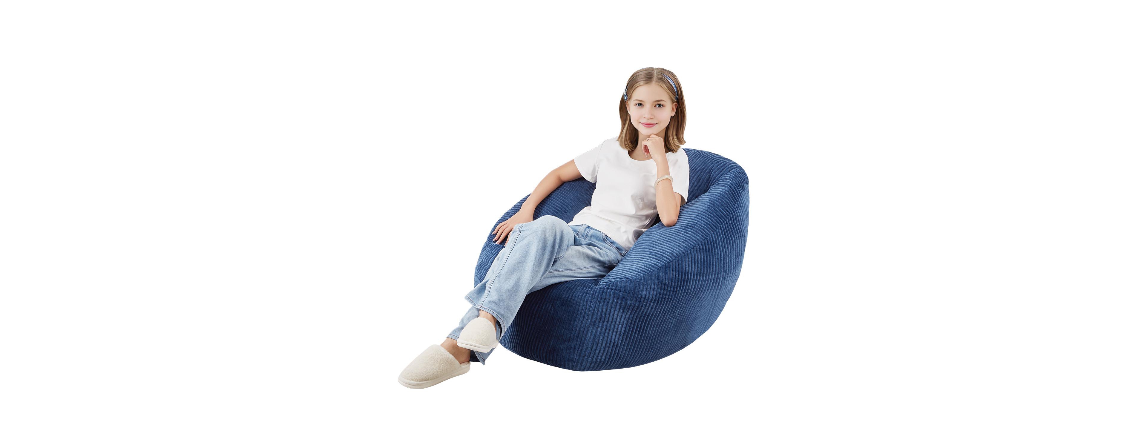 Gouun 3-Foot Bean Bag Chair with Soft Armrests