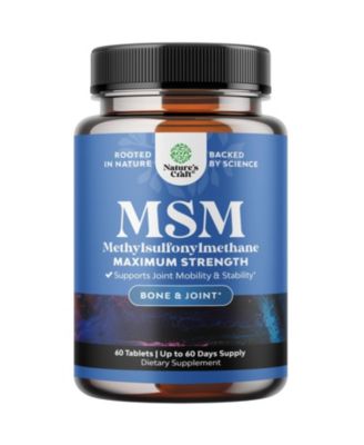MSM Supplement Tablets - Methylsulfonylmethane Formula - 60Count