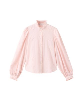 Women's Embroidered Puff-Sleeve Blouse