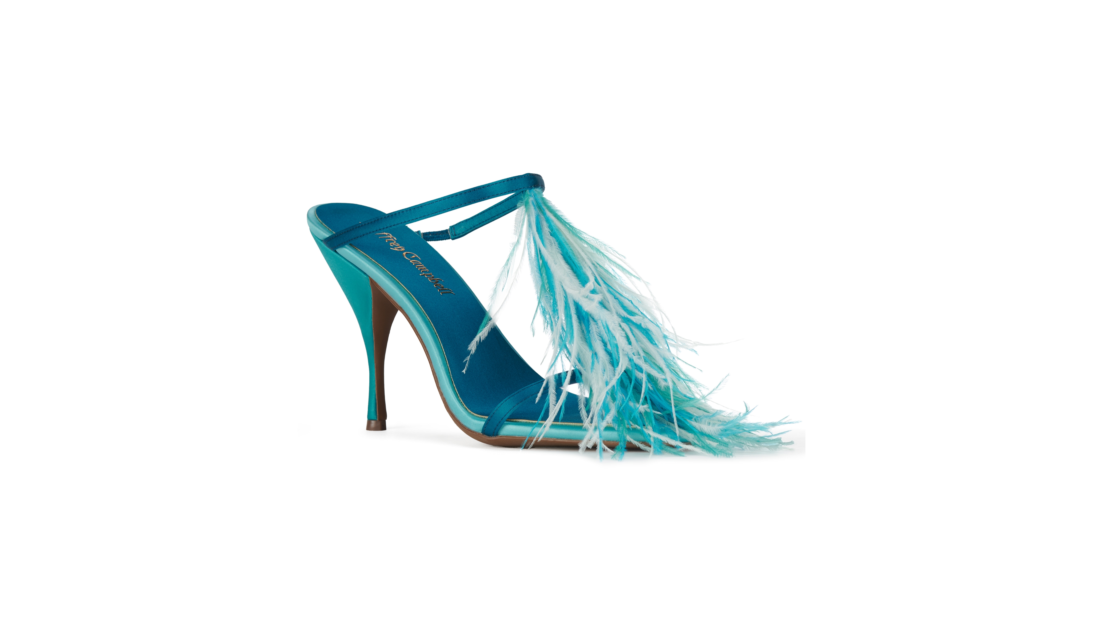 Jeffrey Campbell Women's Pluma Hi-Heel Feathered Slip-On Sandals