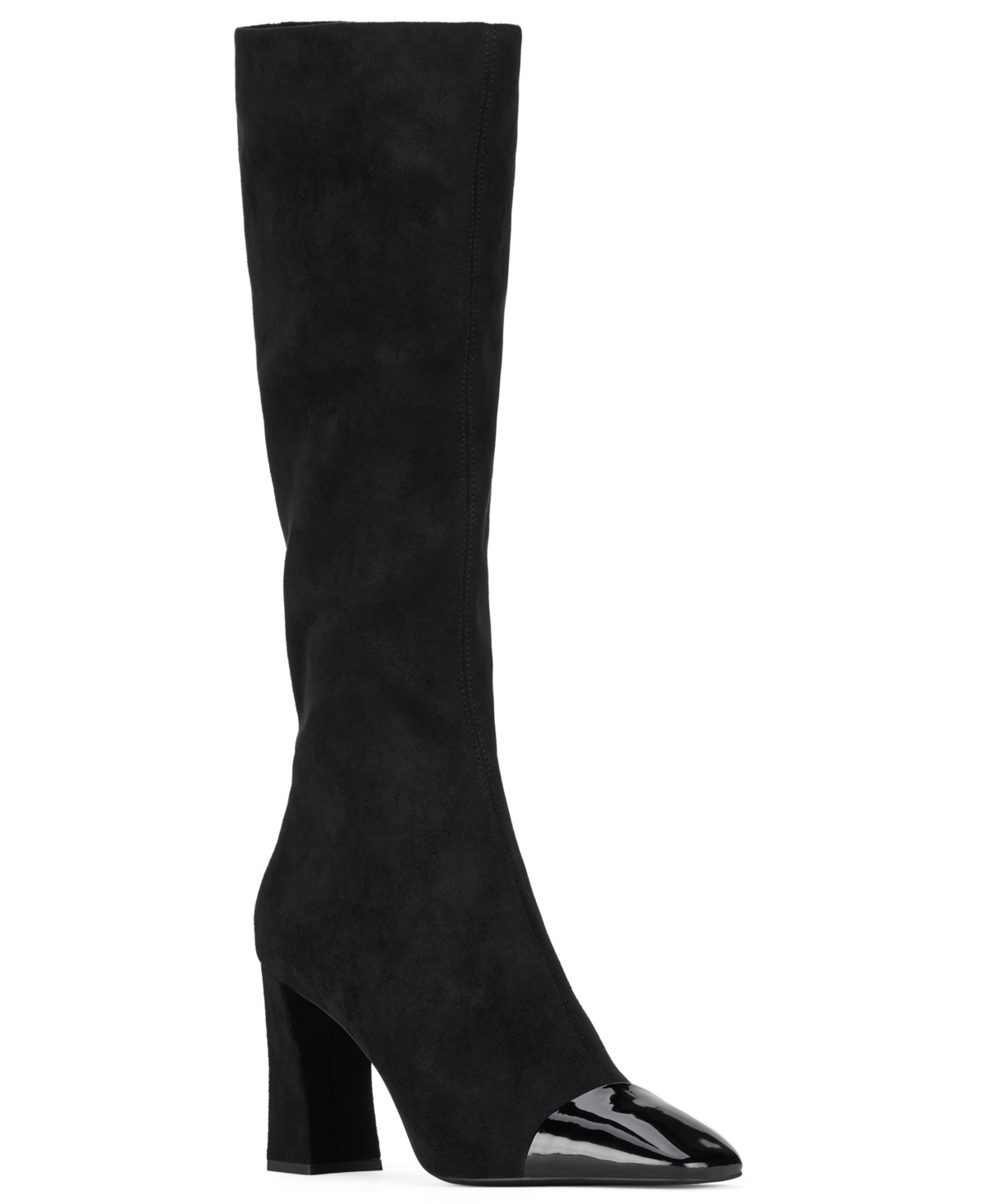 Jeffrey Campbell Women's Captain Cap-Toe Over-the-Knee Boots - Black/Black Patent