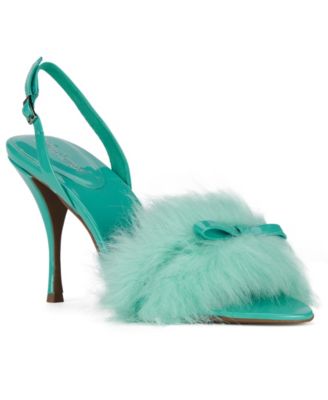 Women's Price-F Faux-Fur Slingback Stiletto Dress Sandals