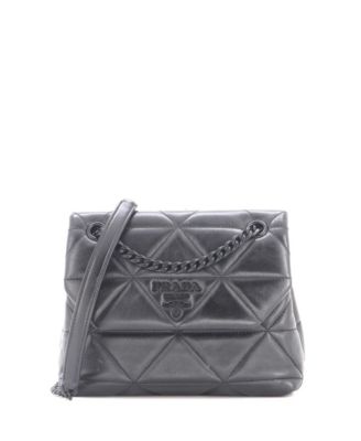 Spectrum Quilted Nappa Leather Chain Strap Crossbody Shoulder Bag