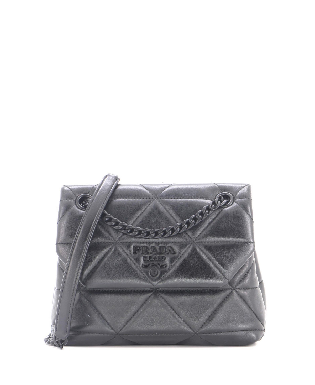 Pre-Owned Prada Small Spectrum Flap Bag Quilted Nappa Leather - Black