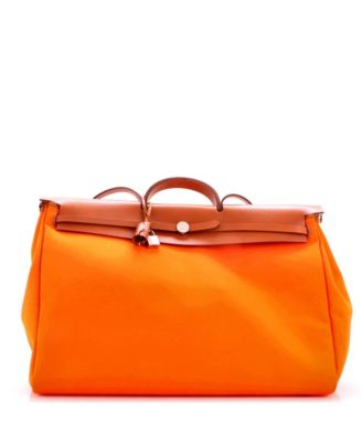 Herbag Cabine Canvas-and-Leather Laptop-Compatible Tote