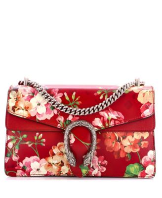 Small Dionysus Bag Blooms Print Leather