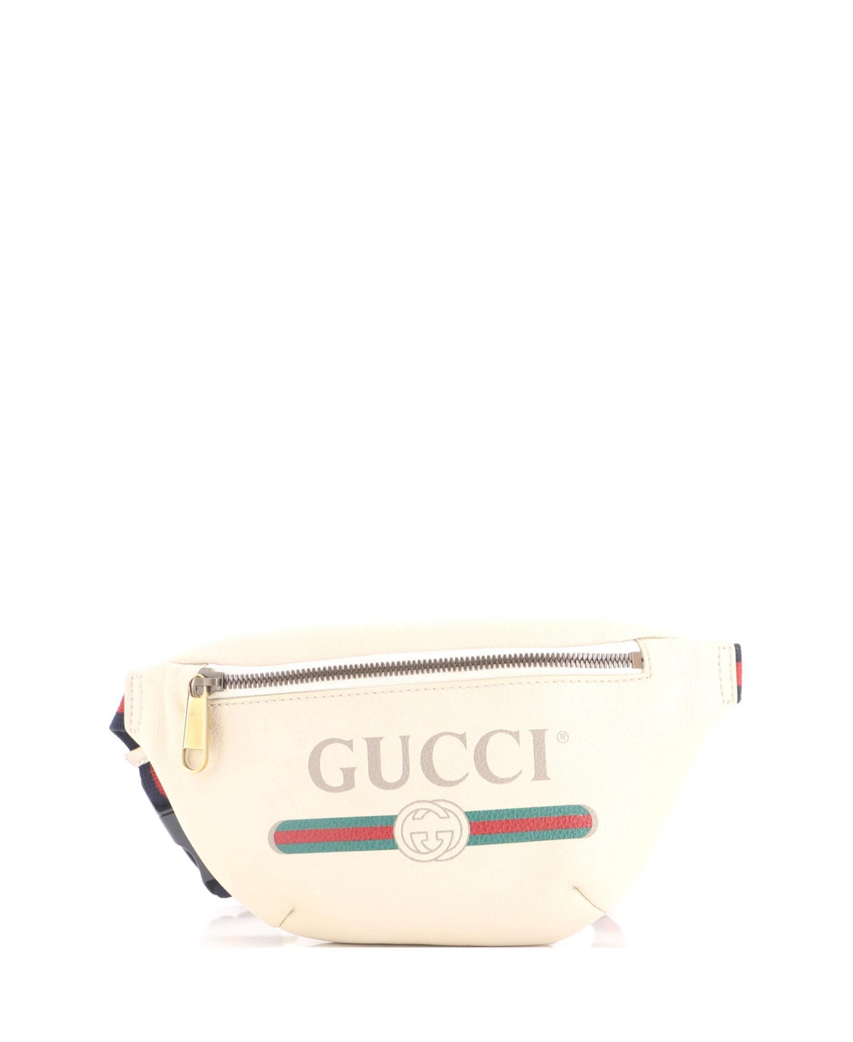 Pre-Owned Gucci Small Logo Belt Bag Printed Leather - Natural