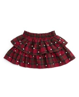 Girls' 4-16 Christmas Tartan Pearl A-Line Skirt