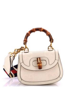 Mini Bamboo 1947 Top Handle Bag Jumbo GG Canvas
