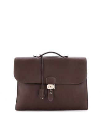 Togo Leather 41 Sac A Depeches Briefcase