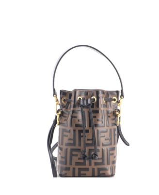 Mini Zucca Embossed Leather Mon Tresor Bucket Bag