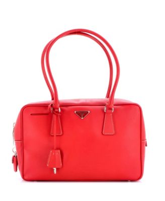 Bauletto Medium Saffiano Leather Satchel