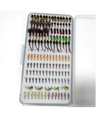 Fly Fishing Flies Assortment Trout Lures Accessories Portable Storage Box