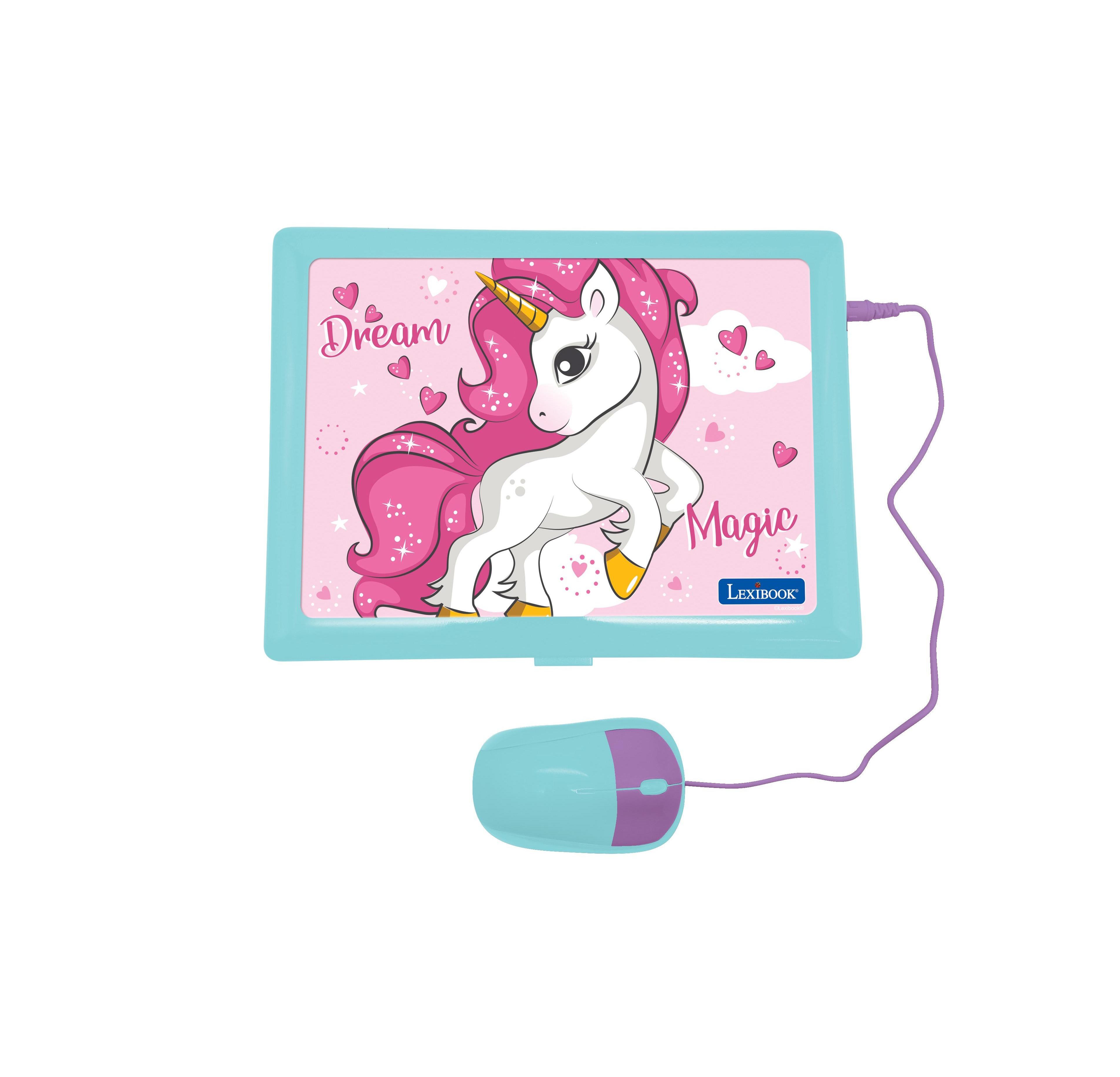 Lexibook Unicorn Bilingual Educational Laptop with 124 Activities, JC598UNIi2