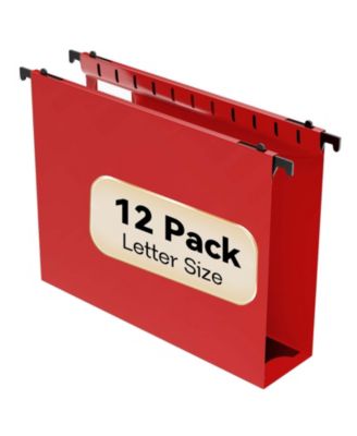 12 Pack Plastic Hanging File Folders 2 Inch Expansion Heavy Duty Organizer