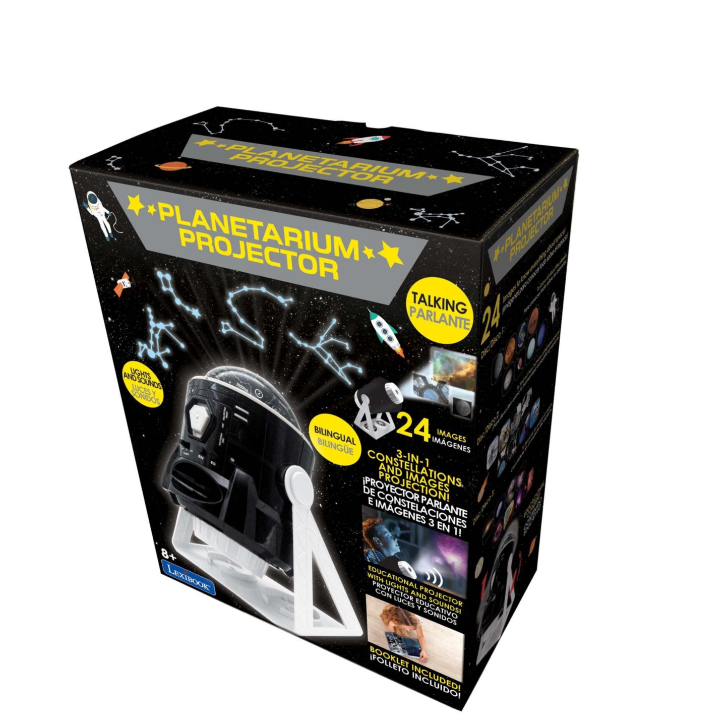 Детские игрушки Lexibook Constellations and Images Planetarium Projector 360-Degree Motorised, 2-Piece Set, от 8 лет, цвет: Чёрный — фото 6