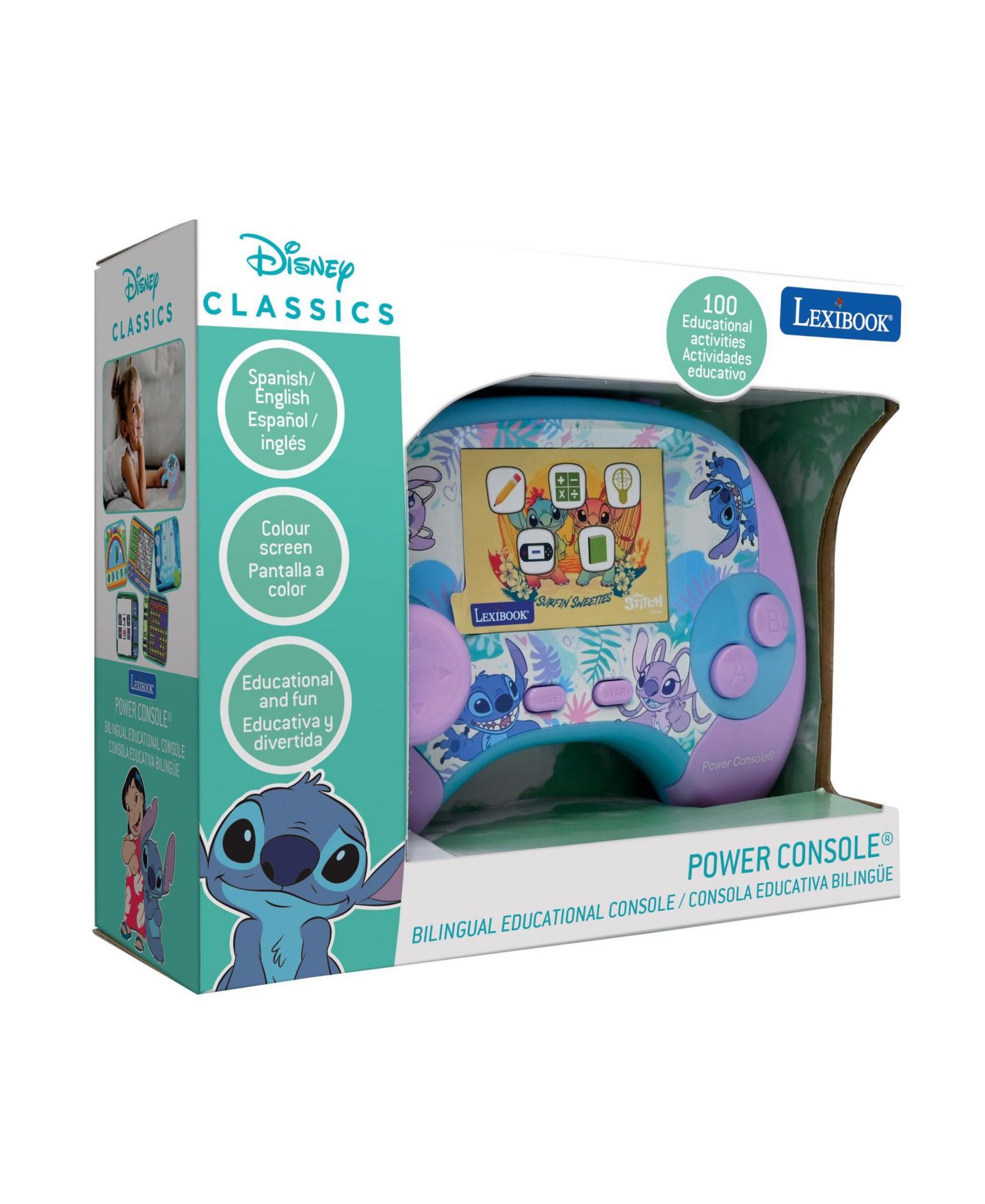 Детская игрушка Disney Stitch Power Console Bilingual 100-Activity Game Console, Ages 5+ — фото 8