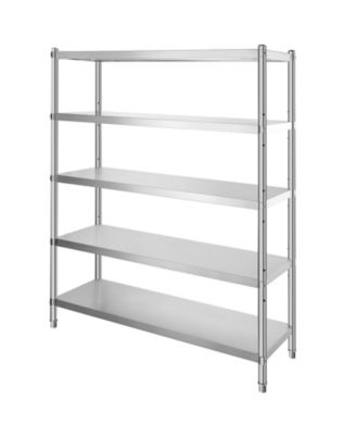60-Inch 5-Tier Adjustable Stainless Steel Shelving Unit