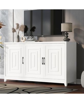 TV Stand for TVs up to 65 Inches, Modern Entertainment Center Media Console Cabinet Spacious Storage Space