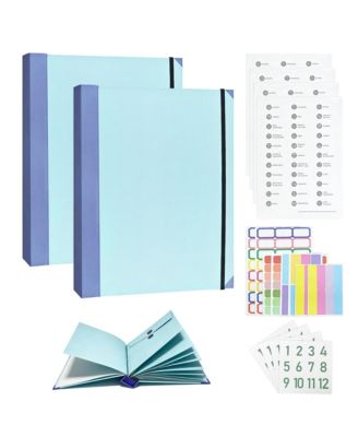 2 Sets Document Organizer Binder With Labels Expandable Storage For Papers Passports