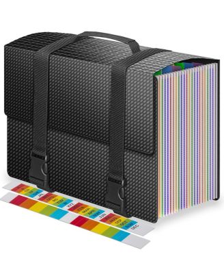 25 Pocket Accordion File Organizer Durable Portable Expanding Folder For Office Home