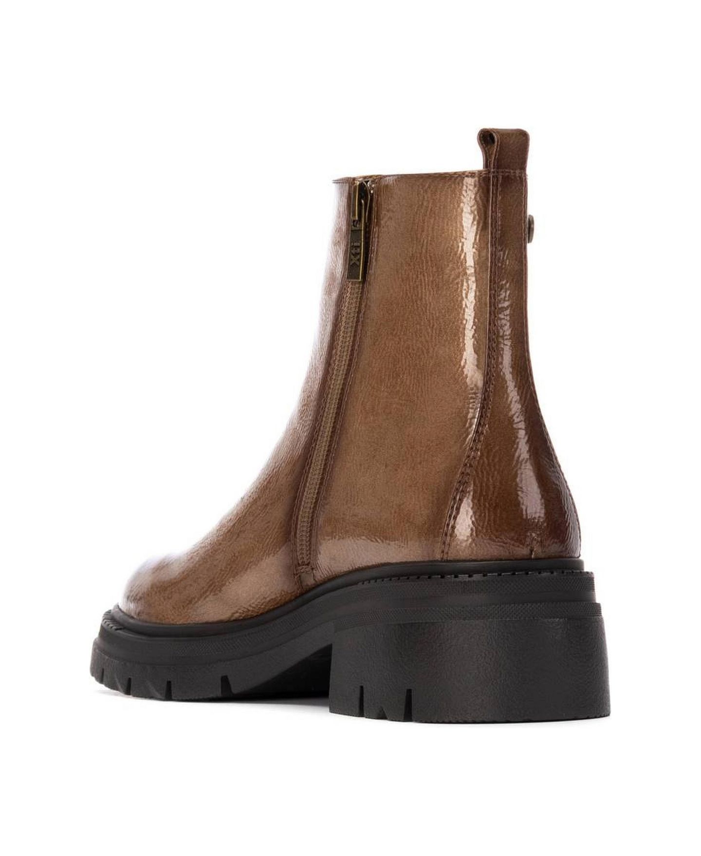 Женские ботинки XTI Patent Leather Chelsea Booties, цвет: Бежевый — фото 3