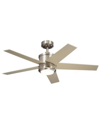 48" Kichler Brahm Stainless Steel LED Indoor Ceiling Fan with Remote