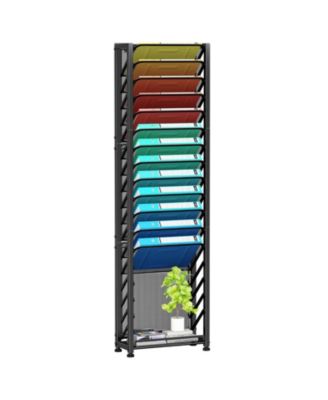 18 Tier Metal Wall Desktop File Organizer Mesh Storage Rack For Office Home
