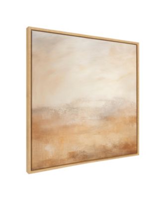 Sylvie Tonal Abstract Framed Canvas by The Creative Bunch Studio