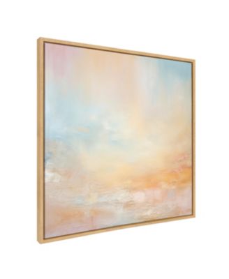 Sylvie Tonal Abstract Framed Canvas by The Creative Bunch Studio