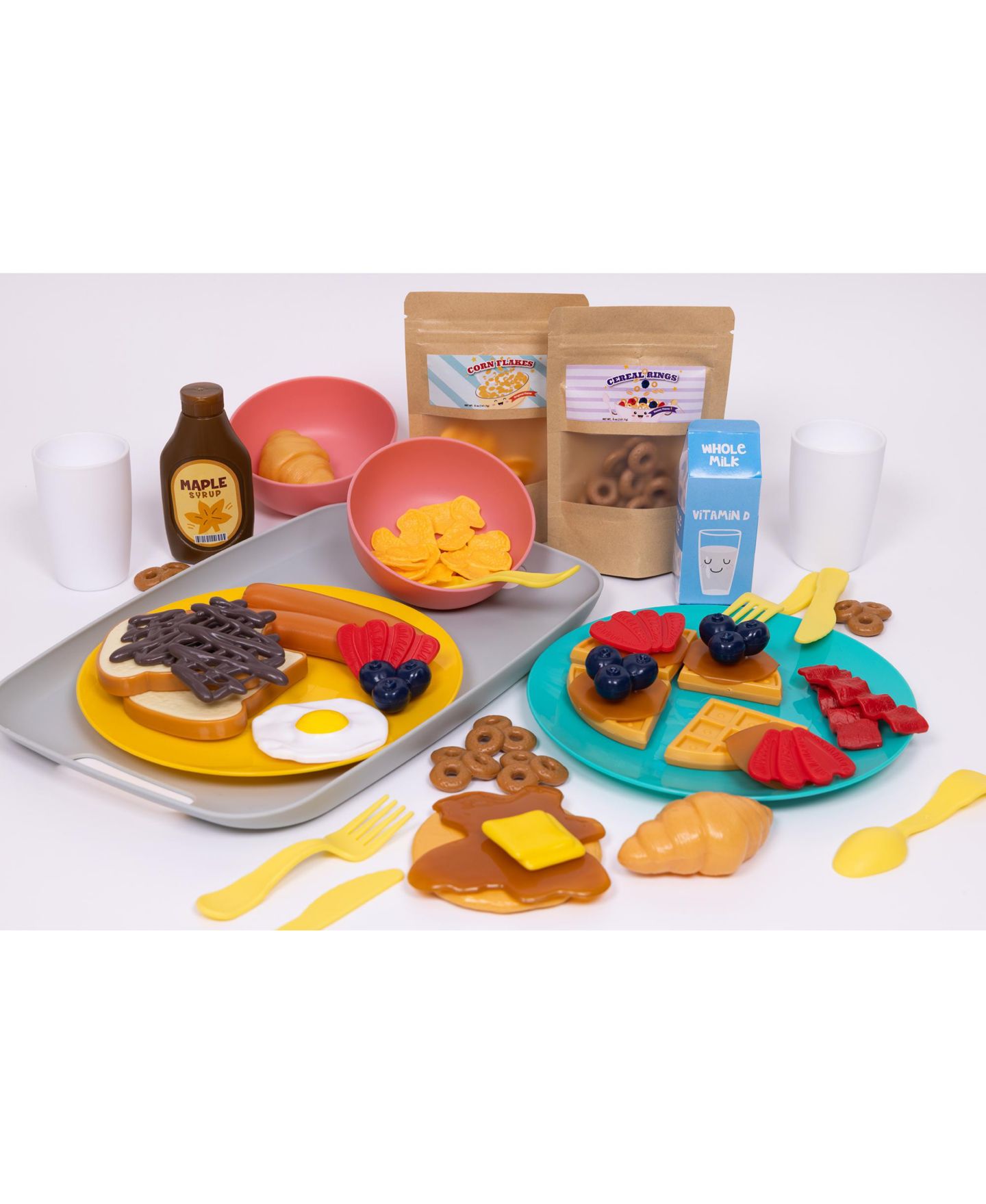 Детский игровой набор NurtureNature Breakfast Delights Imaginative Minds 69-Piece Playset, от 3 лет, цвет: Open Miscellaneous — фото 2