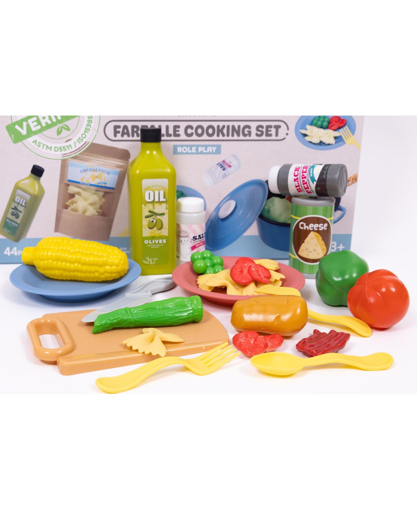 Детский игровой набор NurtureNature Imaginative Minds Italian Farfalle Cooking 44-Piece Playset, Ages 3+ — фото 2