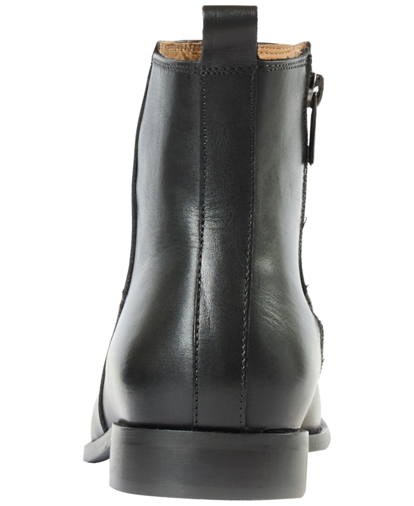 Мужские ботинки Bruno Magli Marce Side Zip Leather, цвет: Чёрный — фото 3