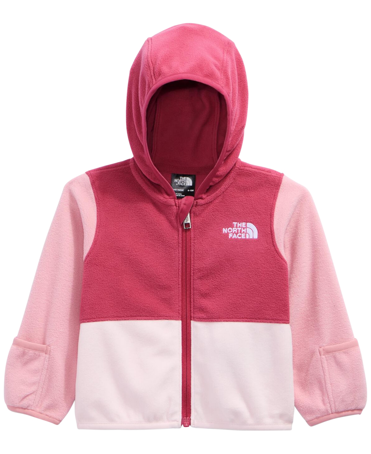 The North Face Baby Glacier Full Zip Hoodie (Size: 12-18M): Fermented Clay/Pale Blossom/Primrose