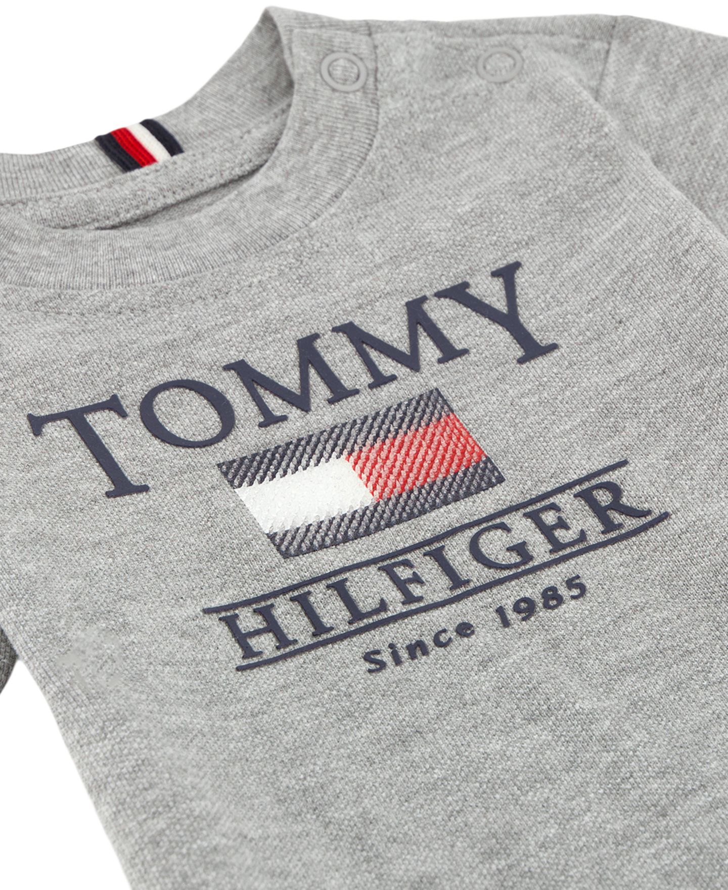 Комплект Tommy Hilfiger Short-Sleeve Denim Bodysuit and Jogger Pants, 2-Piece Set для мальчиков-малышей, цвет: Серый / Тёмно-синий — фото 4