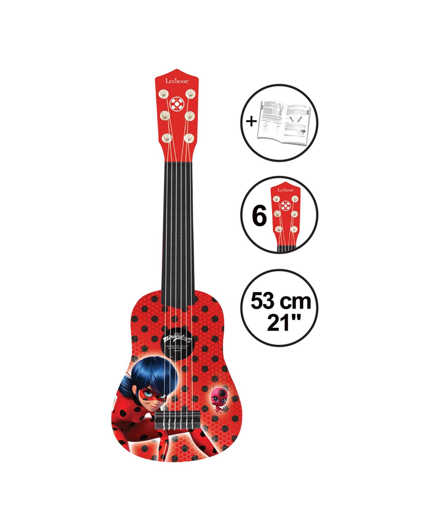 Детская игрушка Miraculous Ladybug My First Guitar With Six Nylon Strings, Ages 3+ — фото 2