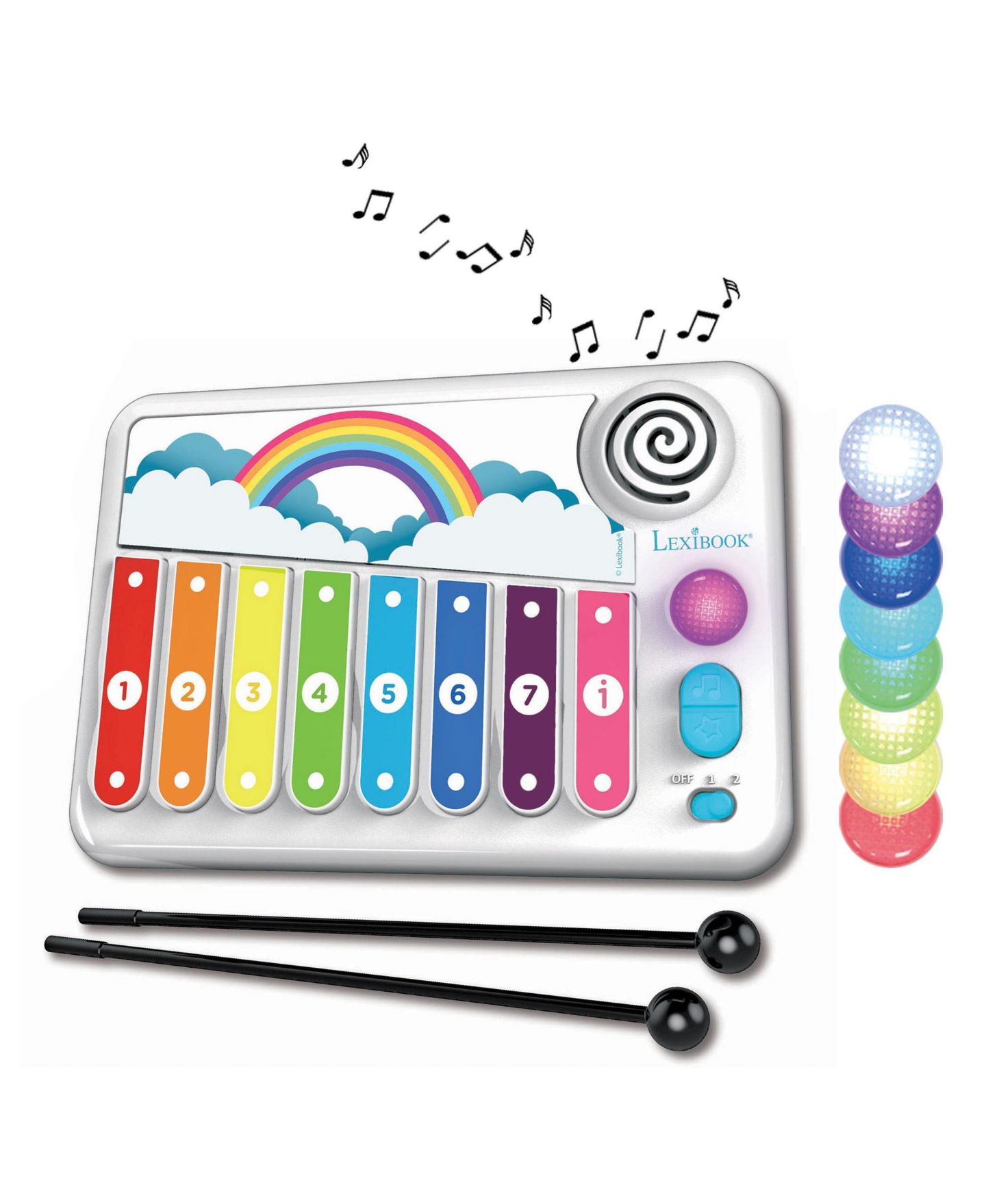 Детские игрушки Lexibook Xylo-Fun Light-Guiding 3-Piece Electronic Xylophone, от 3 лет — фото 2