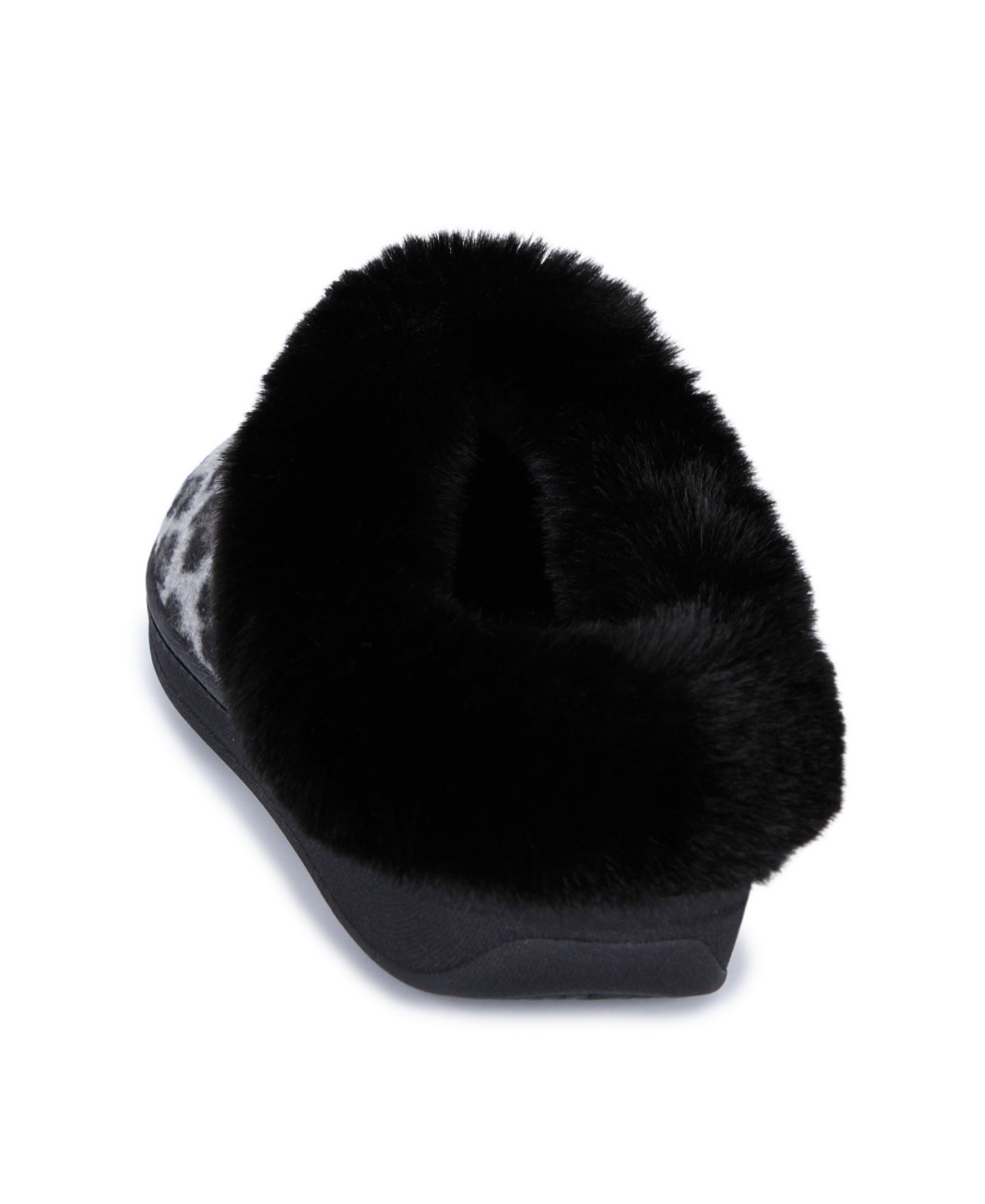Женские сабо Isotoner Signature Leo Faux Fur Arch Support Clog Slippers, цвет: Угольный — фото 6