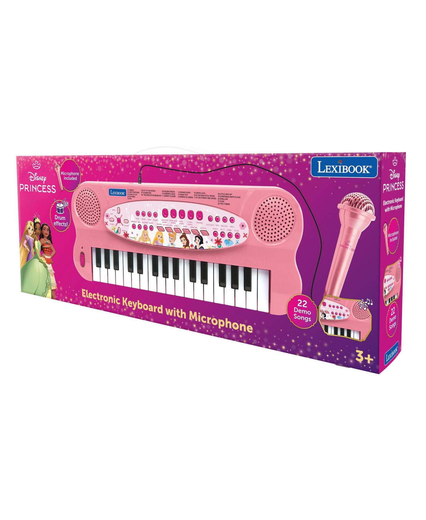 Детская игрушка Disney Princess Electronic Keyboard with Microphone, 22 Demonstration Songs, Ages 3+ — фото 8