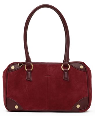 Meredith Suede Small Top Handle Shoulder Handbag