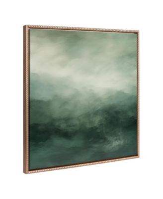 Sylvie Tonal Abstract Framed Canvas by The Creative Bunch Studio