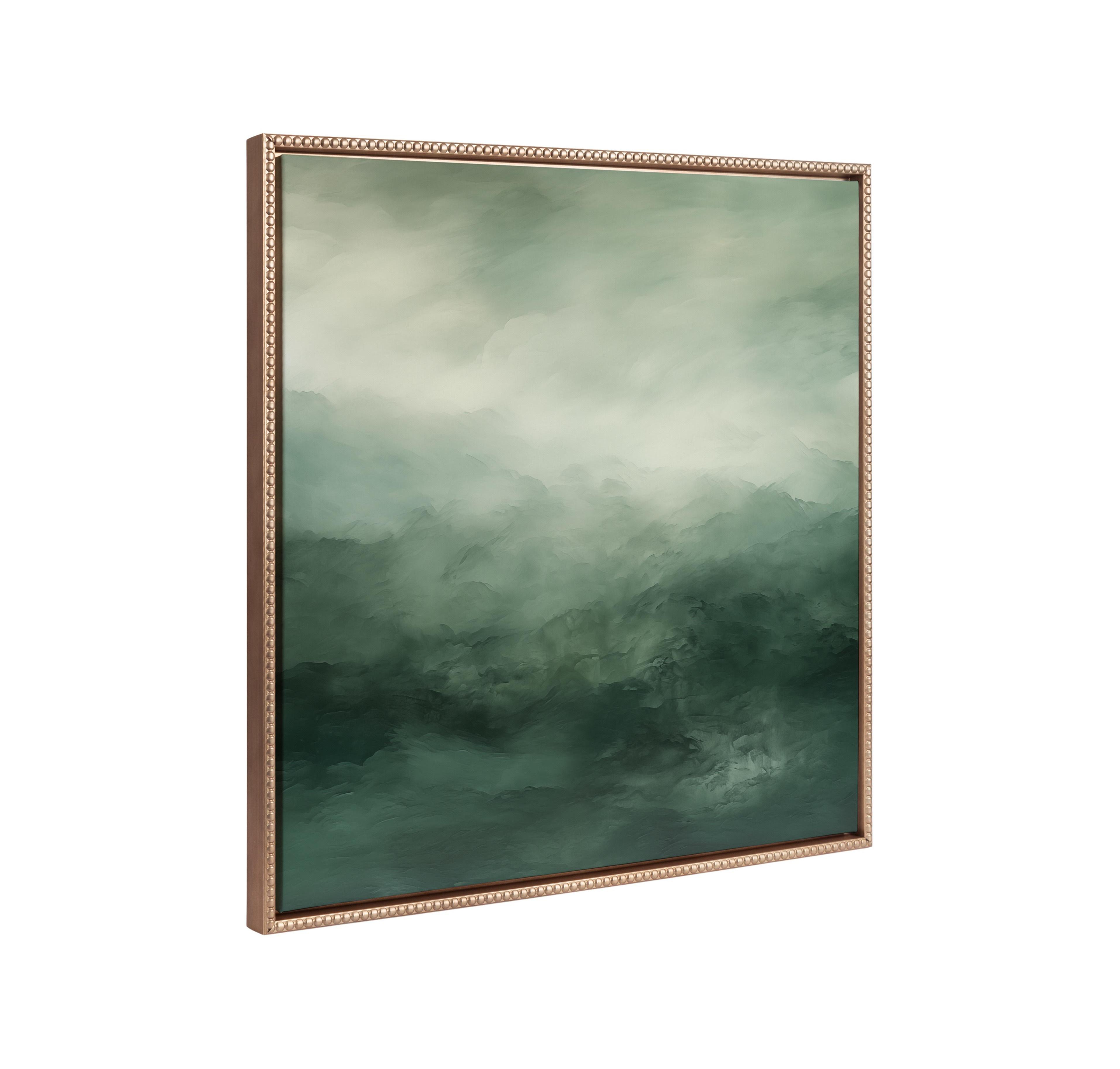 Kate and Laurel Sylvie Tonal Abstract Framed Canvas by The Creative Bunch Studio