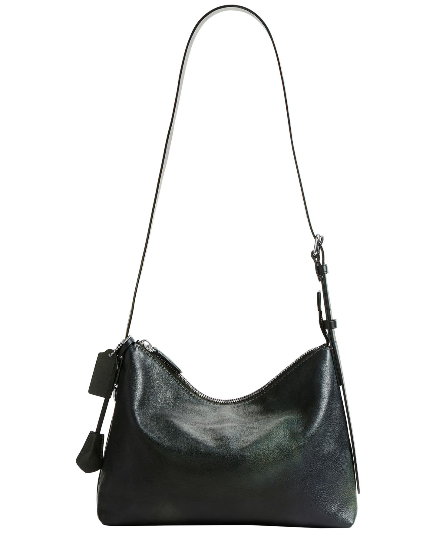 Мужская сумка Coach Mott Messenger 33 Two-Tone Leather Laptop-Compatible Messenger, цвет: Чёрный / Зелёный — фото 2