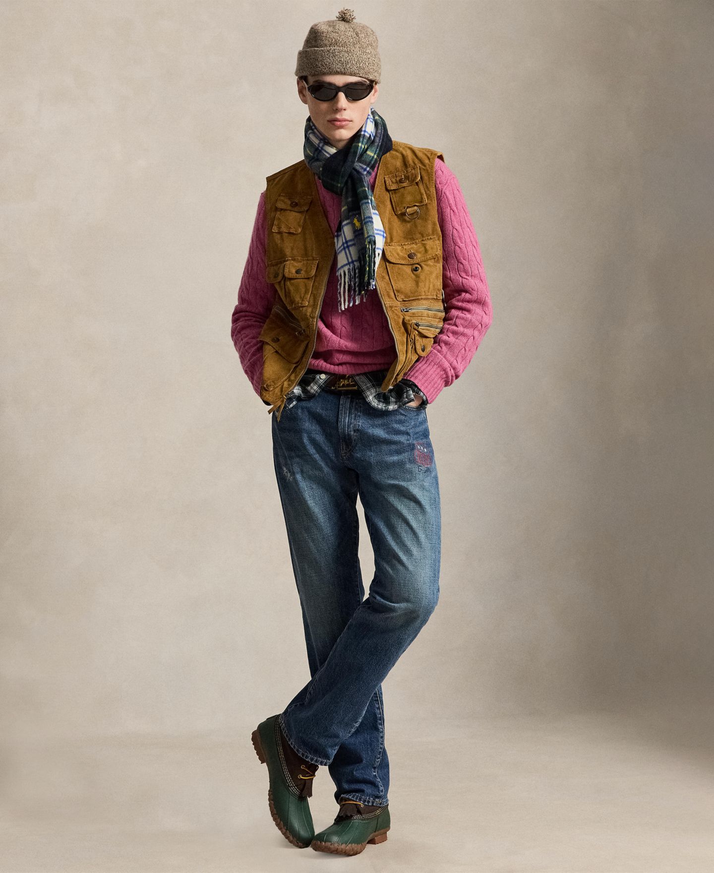 Мужские джинсы Polo Ralph Lauren Hampton Straight-Leg Relaxed Distressed, цвет: Rhinebeck — фото 2