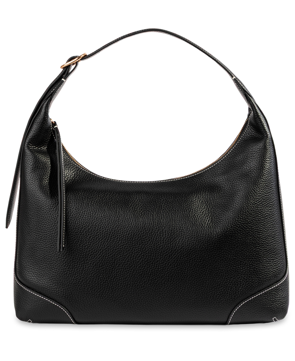 Sam Edelman Elaina Embossed-Snake-Texture Zip-Top Medium Hobo Handbag