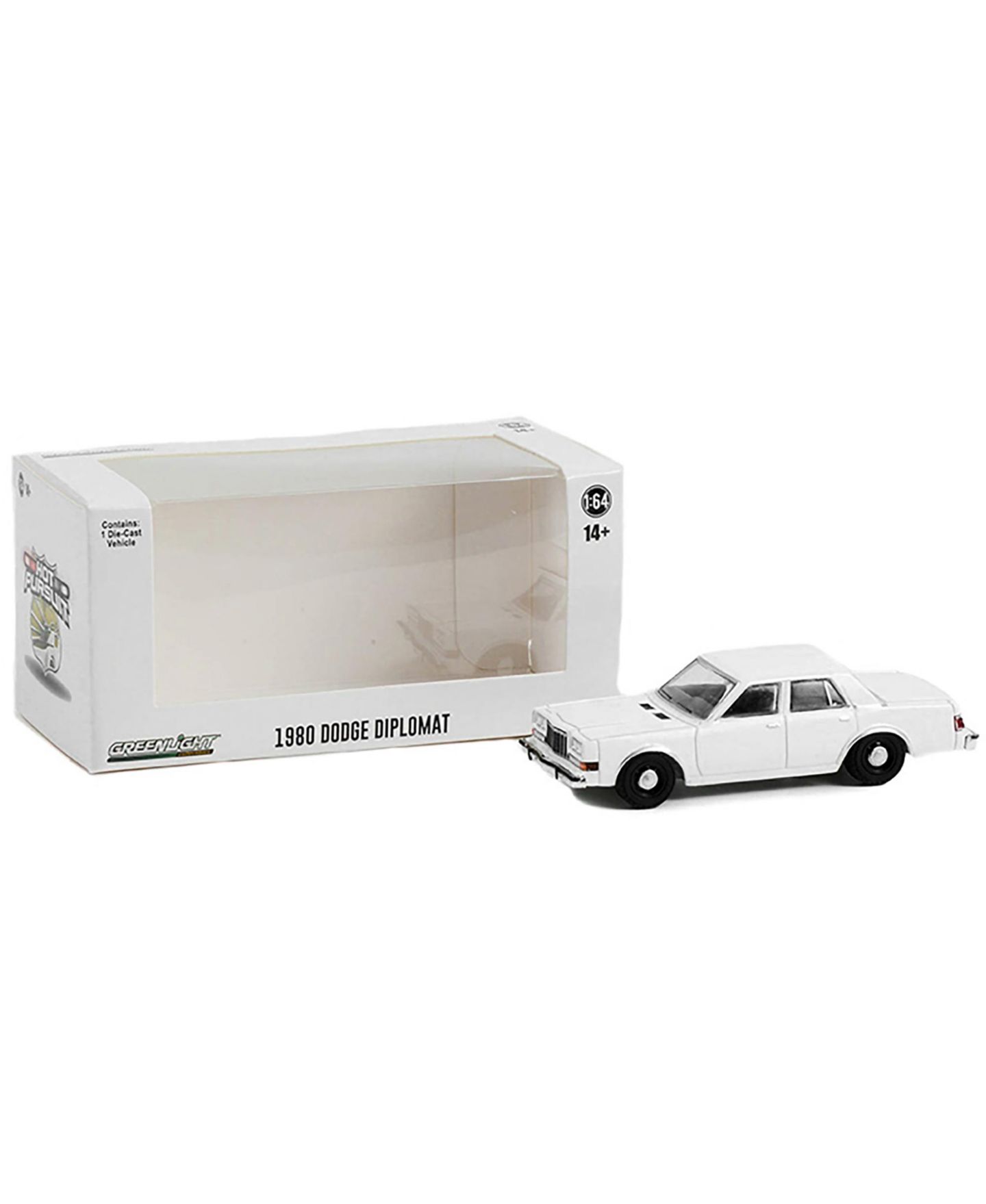 Детская игрушка Greenlight 1:64 Scale Hot Pursuit Hobby Exclusive Series 1980-1989 Dodge Diplomat Police Unmarked Diecast Model Car — фото 3