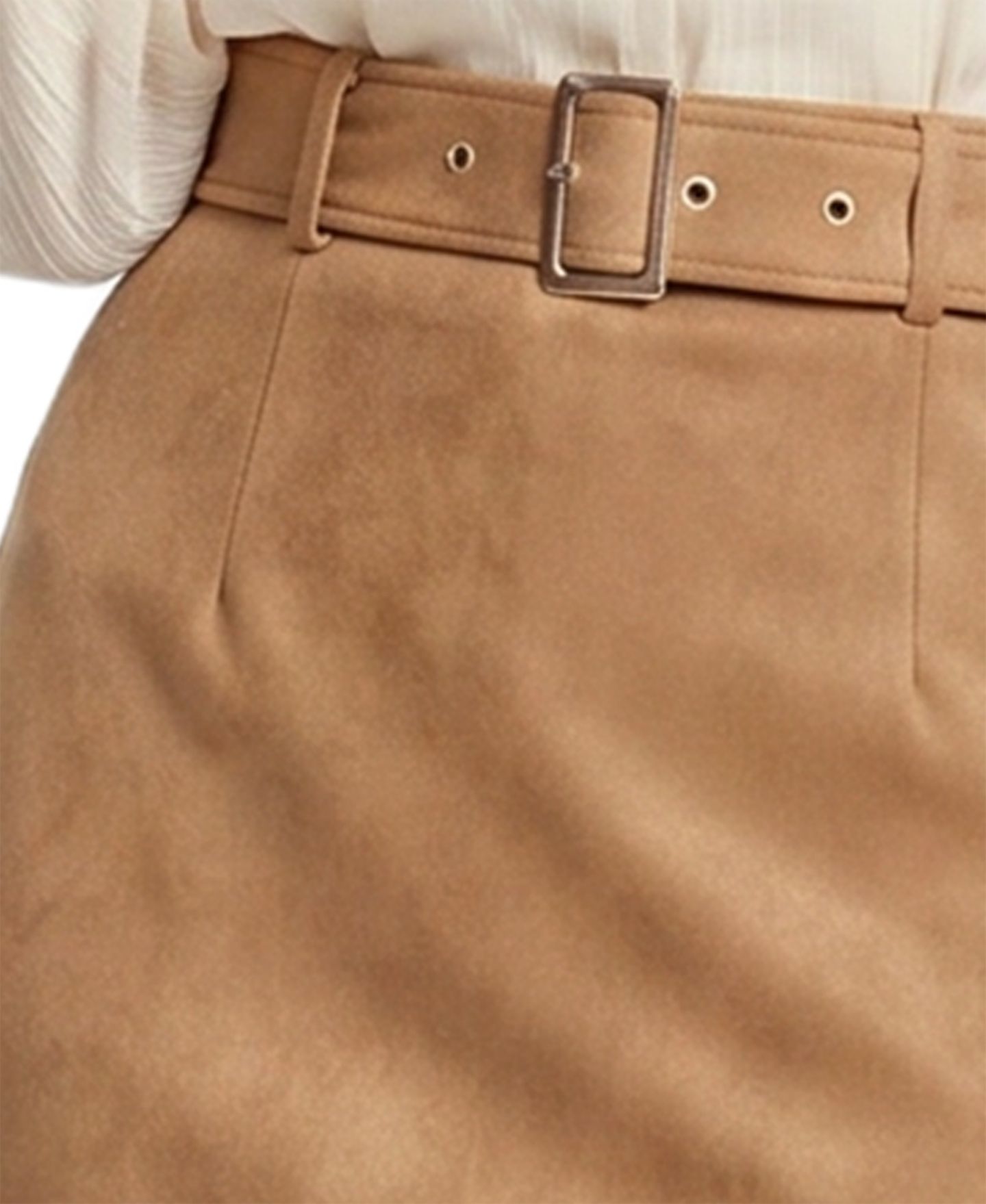 Женская юбка NY Collection High-Waisted Pencil Faux Suede, цвет: Мокко — фото 3