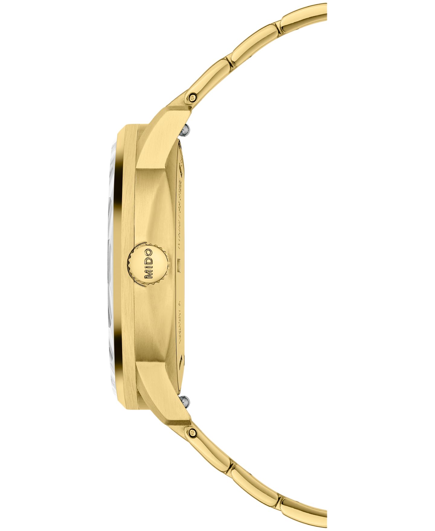 Женские часы Mido Commander Lady Swiss Automatic Champagne Dial Gold-Tone Stainless Steel Bracelet Watch 34mm — фото 3