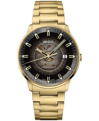 Men's Swiss Automatic Commander Gradient Gold Stainless Steel Watch 40mm