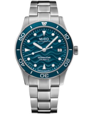 Unisex Swiss Automatic Ocean Star Stainless Steel Watch 39mm